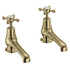 Burlington Gold Claremont Basin Taps 5" Large Image