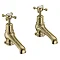 Burlington Gold Claremont Basin Taps 5" Large Image