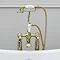 Burlington Gold Claremont Deck Mounted Bath Shower Mixer Profile Large Image