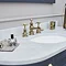 Burlington Gold Claremont Regent 3TH Basin Mixer with Pop-up Waste Profile Large Image