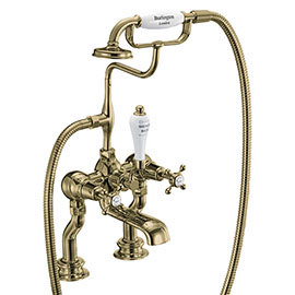 Burlington Gold Claremont Regent Deck Mounted Bath Shower Mixer Medium Image