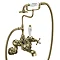 Burlington Gold Claremont Regent Wall Mounted Bath Shower Mixer Large Image