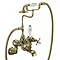 Burlington Gold Claremont Wall Mounted Bath Shower Mixer Large Image