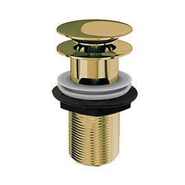 Burlington Gold Click-Clack Slotted Push Button Basin Waste Medium Image