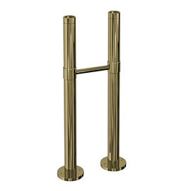Burlington Gold Freestanding Bath Standpipes with Support Bar Medium Image