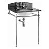 Burlington Georgian 1TH Black Granite Basin with Chrome Wash Stand Profile Large Image