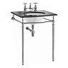 Burlington Georgian 1TH Black Granite Basin with Chrome Wash Stand Feature Large Image