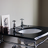Burlington Georgian 1TH Black Granite Basin with Chrome Wash Stand Standard Large Image