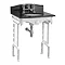 Burlington Georgian Black Granite Basin with White Aluminium Wash Stand Profile Large Image