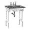 Burlington Georgian Black Granite Basin with White Aluminium Wash Stand Feature Large Image