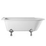 Burlington - Hampton 1500mm Showering Bath with Chrome Traditional Legs - Left Hand Option Large Ima