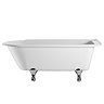 Burlington - Hampton 1500mm Showering Bath with Chrome Classical Legs - Right Hand Option Large Imag