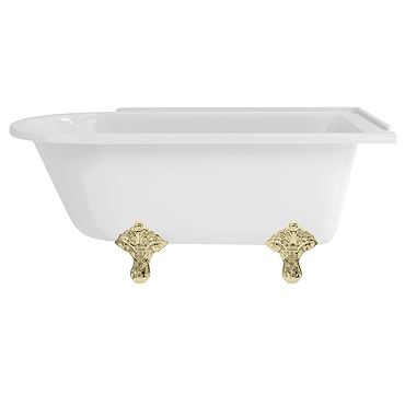 Burlington - Hampton 1500mm Showering Bath with Legs - Right Hand Option Profile Large Image