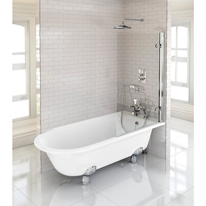 Burlington Hampton RH 1700 x 750mm Showering Bath + Legs  additional Large Image