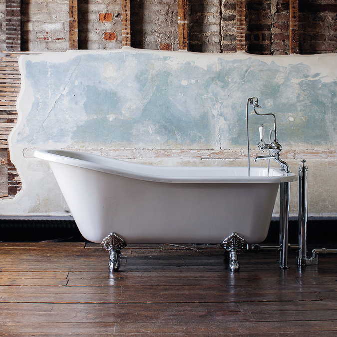 Burlington - Harewood Slipper 1700mm Freestanding Bath with Legs Large Image