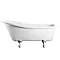 Burlington - Harewood Slipper 1700mm Freestanding Bath with Chrome Classical Legs Large Image