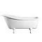 Burlington - Harewood Slipper 1700mm Freestanding Bath with White Classical Legs Large Image