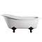 Burlington - Harewood Slipper 1700mm Freestanding Bath with Black Traditional Legs Large Image