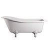 Burlington - Harewood Slipper 1700mm Freestanding Bath with White Traditional Legs Large Image