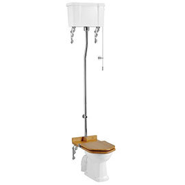 Burlington High Level Toilet - White Ceramic Cistern Medium Image