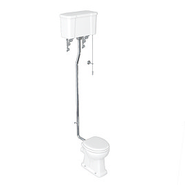Burlington High Level Toilet - White Ceramic Cistern