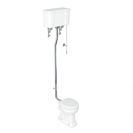 Burlington High Level Toilet - White Ceramic Cistern