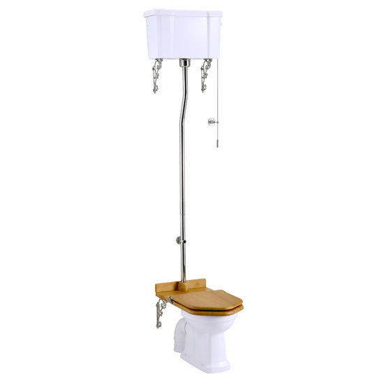 Burlington High Level WC w/ Victorian Large Basin & Pedestal - Various Tap Hole Options Profile Larg