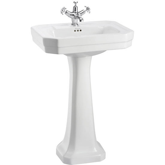 Burlington High Level WC w/ Victorian Large Basin & Pedestal - Various Tap Hole Options Feature Larg