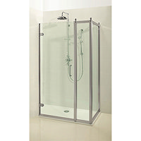 Burlington Traditional Hinged Shower Door with Inline Panel & Side Panel Large Image