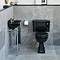 Burlington Jet Black Close Coupled WC with 520mm Lever Cistern  Profile Large Image