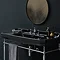 Burlington Jet Black Edwardian 3TH 120cm Basin & Chrome Wash Stand  Profile Large Image