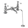 Burlington Kensington - 2 Tap Hole Bridge Basin Mixer with Plug & Chain - KE10 Profile Large Image