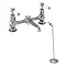 Burlington Kensington - 2 Tap Hole Bridge Basin Mixer with Plug & Chain - KE10 Profile Large Image