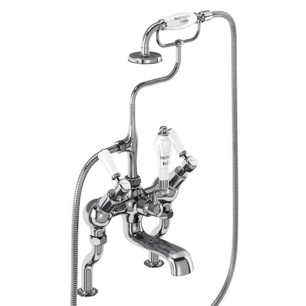 Burlington Kensington - Angled Deck Mounted Bath/Shower Mixer - KE19 Profile Large Image
