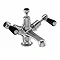 Burlington Kensington Black Basin Mixer with Click-Clack Waste Large Image