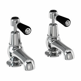 Burlington Kensington Black Basin Taps 3" Large Image