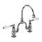 Burlington Kensington Bridge Curved Spout Basin Mixer (200mm centers) w Plug & Chain Large Image