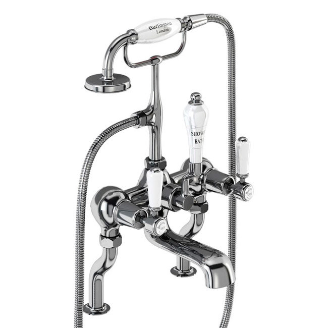 Burlington Kensington - Chrome Deck Mounted Bath/Shower Mixer - KE15 Large Image