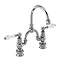 Burlington Kensington Regent Bridge Curved Spout Basin Mixer (230mm centers) w Invisible Overflow Large Image