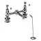 Burlington Kensington Regent 2 Tap Hole Bridge Basin Mixer w/ Plug & Chain - KER10 Profile Large Image