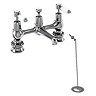 Burlington Kensington Regent 2 Tap Hole Bridge Basin Mixer w/ Plug & Chain - KER10 Large Image