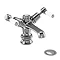 Burlington Kensington Regent - Chrome Basin Mixer Tap with Click-Clack Waste - KER6 Profile Large Image