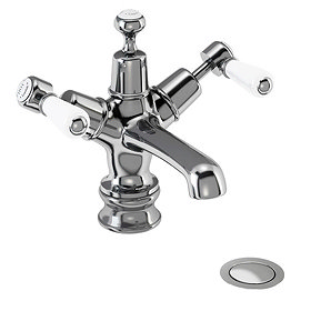 Burlington Kensington Regent - Chrome Basin Mixer Tap with Click-Clack Waste - KER6 Large Image