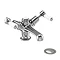 Burlington Kensington - Chrome Basin Mixer with Click-Clack Waste - KE6 Profile Large Image