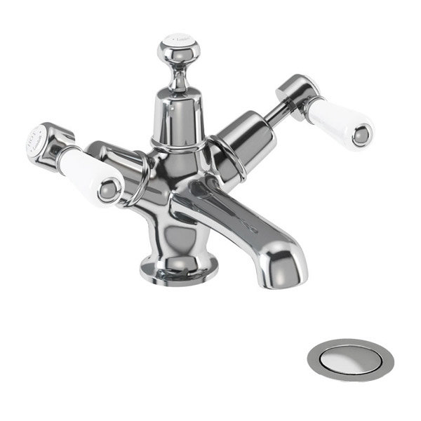 Burlington Kensington - Chrome Basin Mixer with Click-Clack Waste - KE6 Large Image