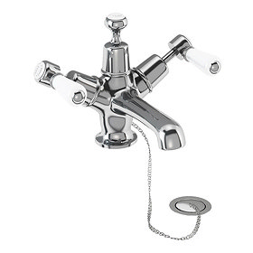 Burlington Kensington - Chrome Basin Mixer Tap with Plug & Chain - KE5 Large Image