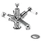 Burlington Kensington - Chrome Basin Mixer Tap with Pop Up Waste - KE4 Large Image