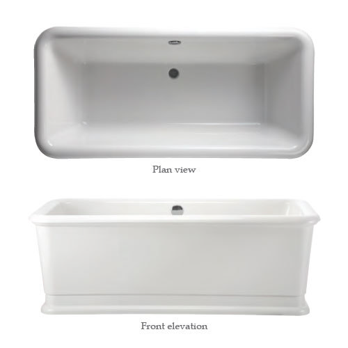 Burlington London 1800mm Rectangle Soaking Tub E19 at Victorian