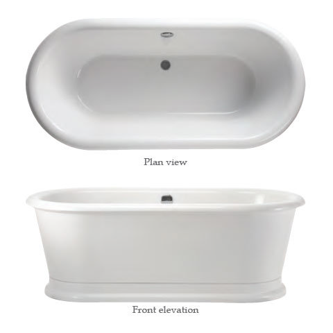 Burlington London 1800mm Round Soaking Tub - E18 Profile Large Image