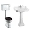 Burlington Low Level WC w/ Edwardian Large Basin & Pedestal - Various Tap Hole Options Large Image